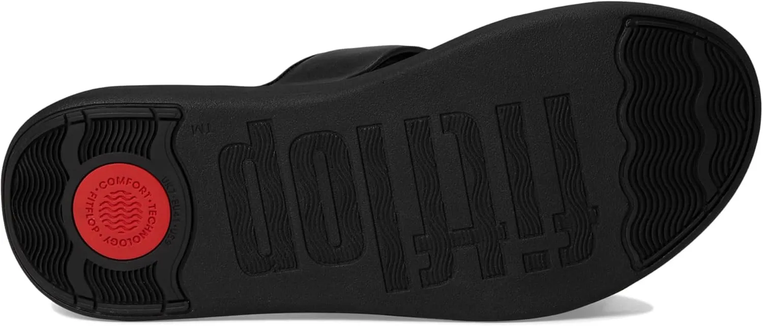 FitFlop Women's F-Mode Go Beadie-Button Adj. Flatform 2-bar Slides Wedge Sandal