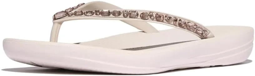 FitFlop Women's Iqushion Multi-Crystal Ergonomic Flip-Flops Wedge Sandal