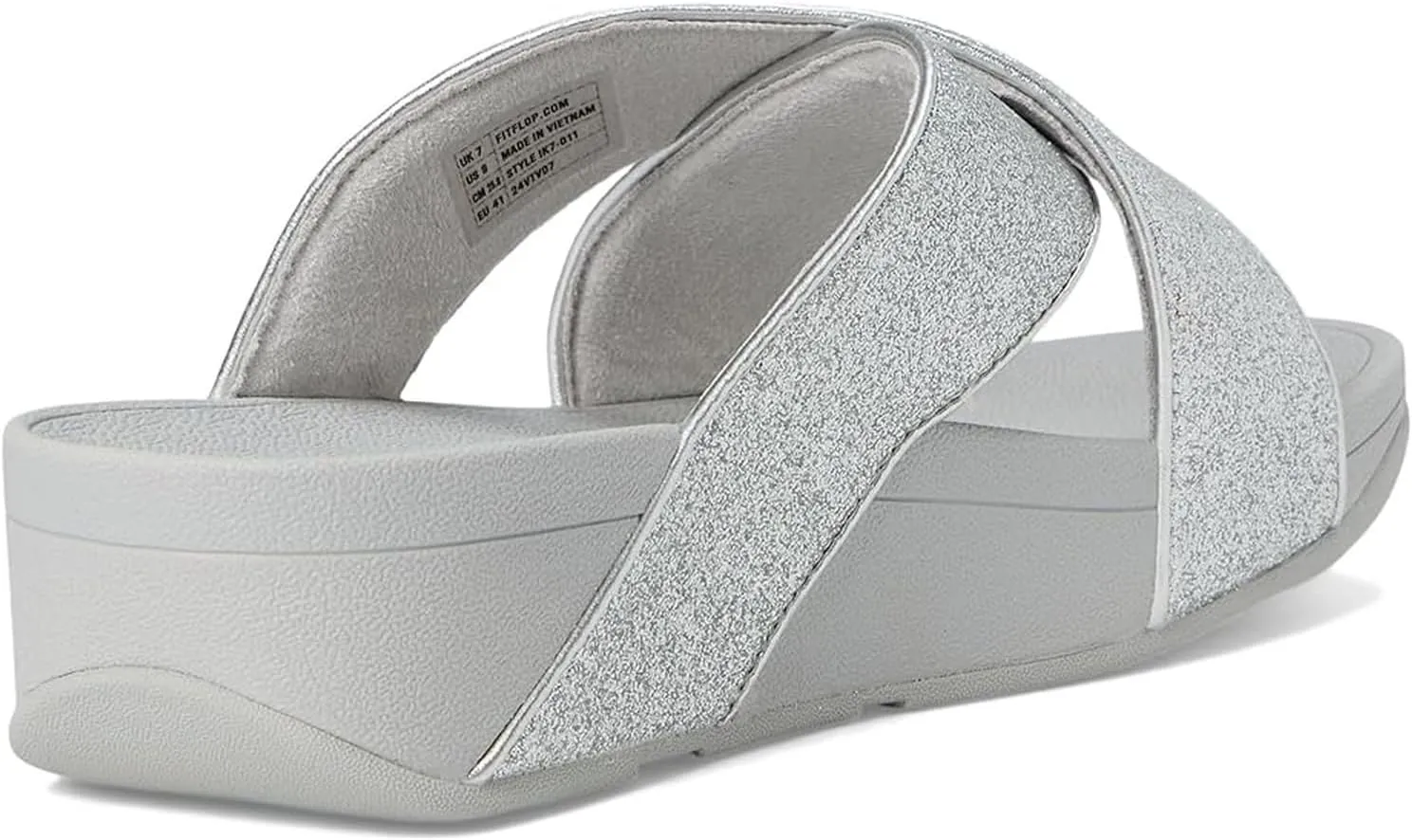 FitFlop Women's Lulu Glitterdust Cross Slides Wedge Sandal