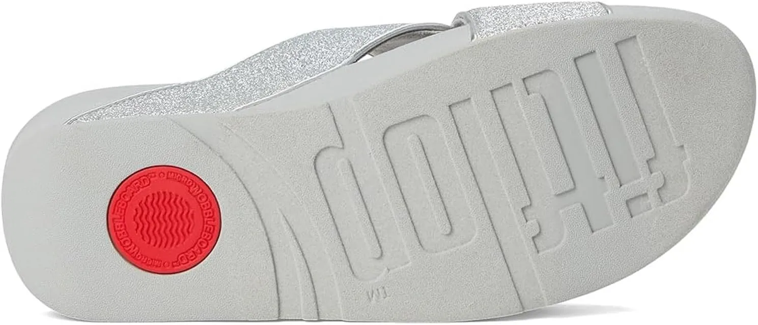 FitFlop Women's Lulu Glitterdust Cross Slides Wedge Sandal