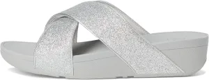 FitFlop Women's Lulu Glitterdust Cross Slides Wedge Sandal