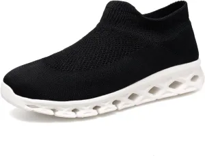 FLARUT Women's Walking Shoes Cushioning Loafer Sneakers Slip on Lightweight Mesh Sock Shoes
