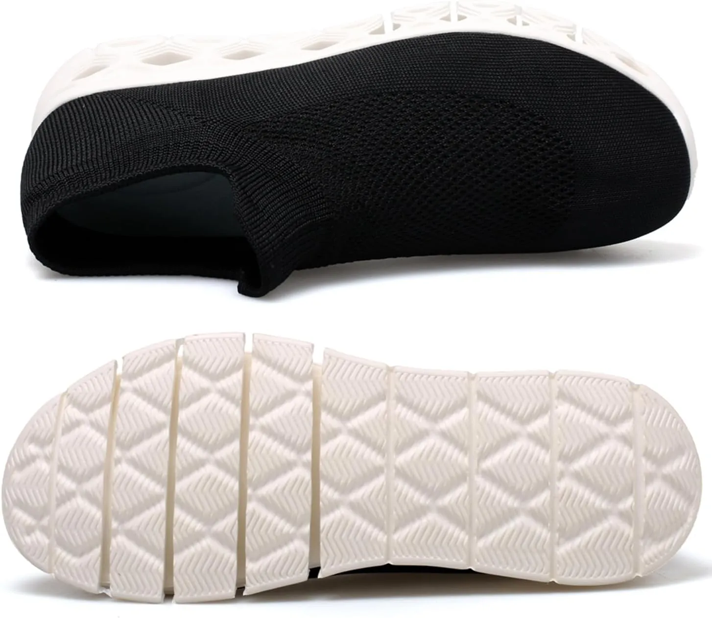 FLARUT Women's Walking Shoes Cushioning Loafer Sneakers Slip on Lightweight Mesh Sock Shoes