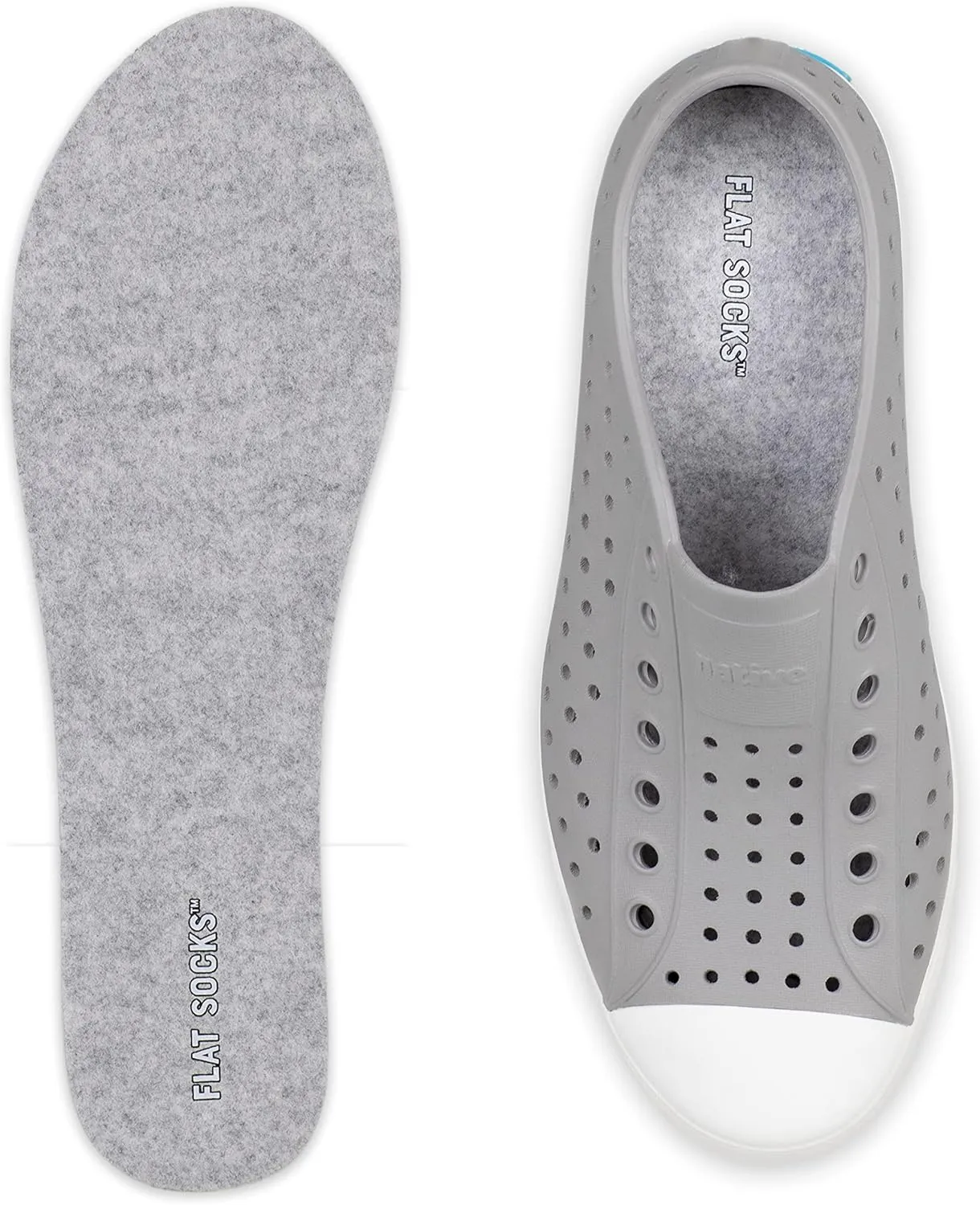 FLAT SOCKS Womens No Show Socks, Sockless Shoe Liner, No Slipping, No Stinking, Washable Barefoot Shoe Insert, Classic