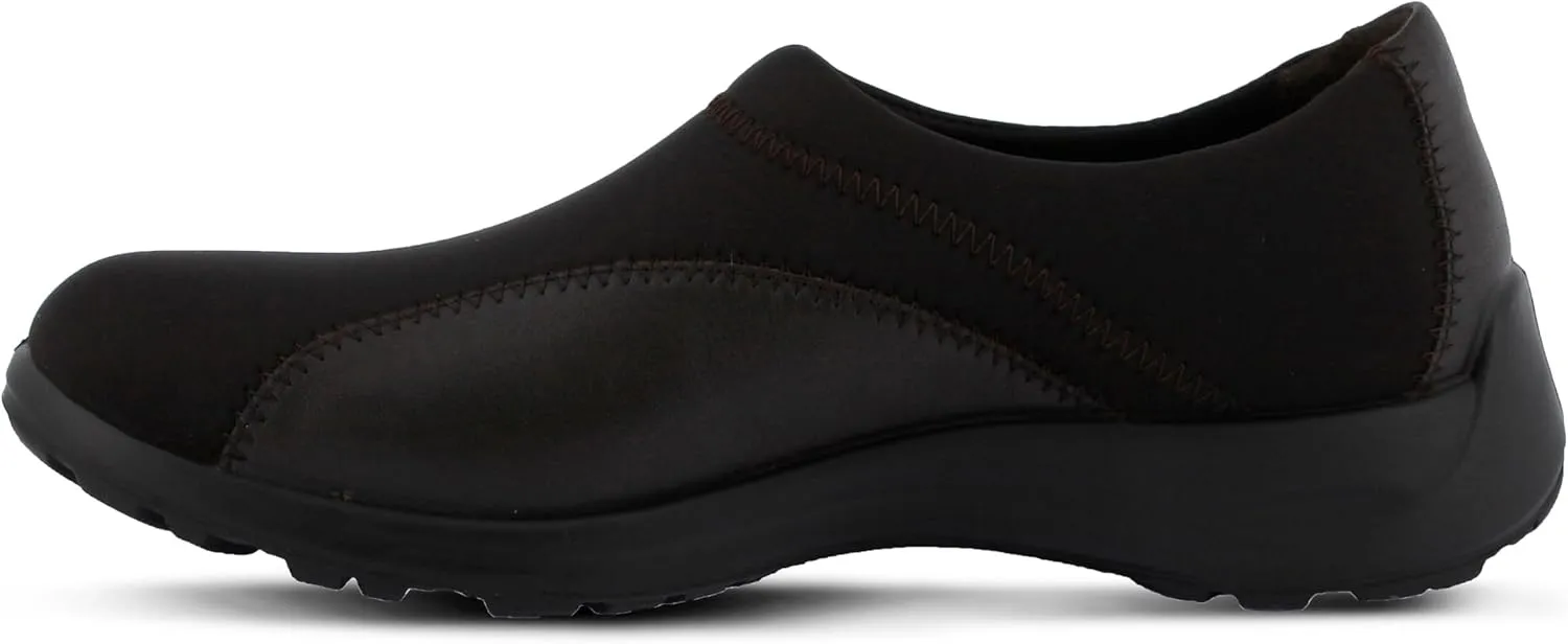 Flexus Spring Step Willow Flat Shoes for Women - Leather and Lycra Women's Slip-On Shoes - Ladies Casual Shoes for Work or Everyday Wear