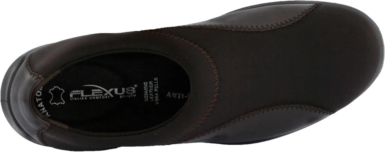 Flexus Spring Step Willow Flat Shoes for Women - Leather and Lycra Women's Slip-On Shoes - Ladies Casual Shoes for Work or Everyday Wear