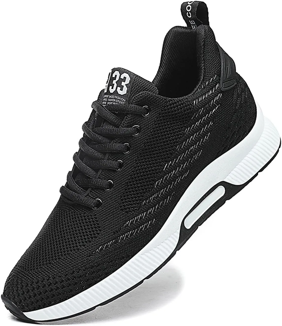 FLIOZY Elevator Sneakers 2.36 Inches Men's Invisible Height Increasing Elevator Shoes Lace up Sports Sneakers Casual Walking Shoes
