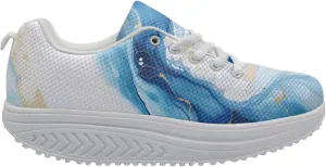 FOR U DESIGNS Fashion Women's Strength Fitness Walking Sneaker Platform Swing Wedges