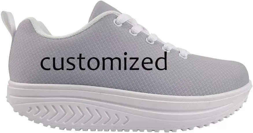FOR U DESIGNS Fitness Platform Shoes Women Walking Sneaker Casual Wedges Shoes Outdoor for Teenager