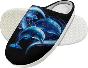 Forchrinse Christmas Bell Girls Plush House Slippers Boys Christmas Slippers Non Slip Winter Warm Slippers for Kids Slip on Home Clogs Slippers
