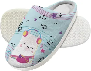Forchrinse Christmas Bell Girls Plush House Slippers Boys Christmas Slippers Non Slip Winter Warm Slippers for Kids Slip on Home Clogs Slippers
