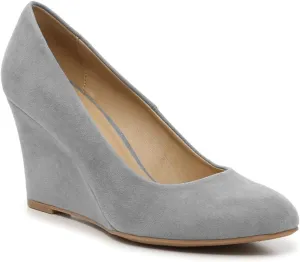 FOWT Women's Classic Wedge Pumps Basic Closed Almond Toe Thick High Heels Slip On Comfy Shoes Casual Dress Comfort Soft Walking Shoes, Nude US Size 4-16 M