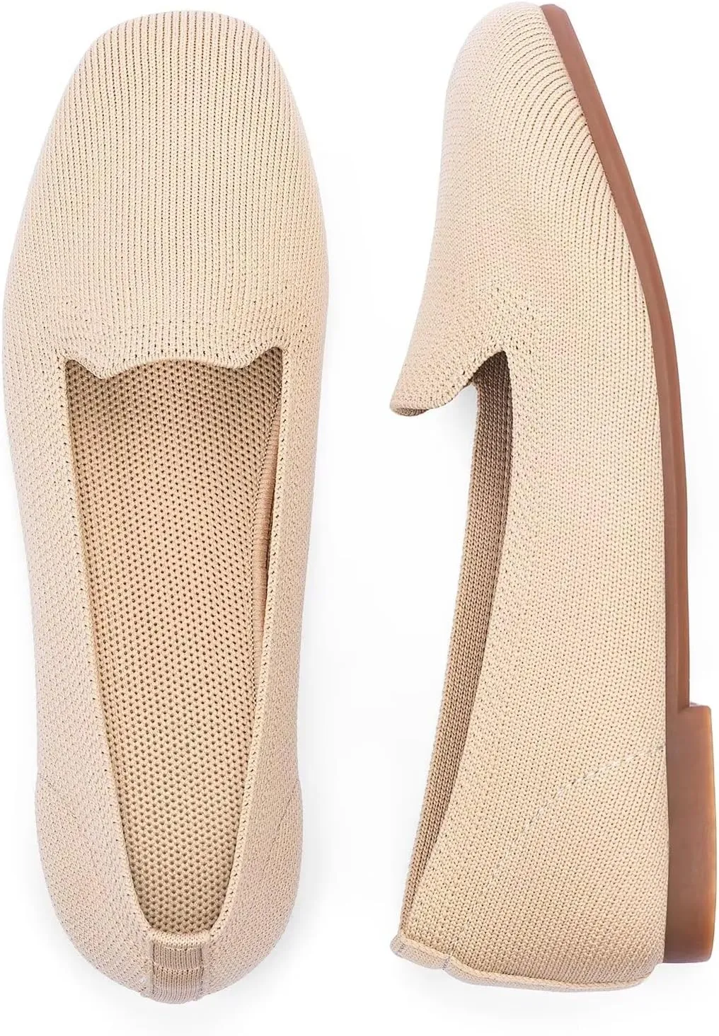Frank Mully Women's Loafer Flats Square Toe Comfortable Office Work Shoes, Cute Penny Loafer Slip On Walking Driving Shoes