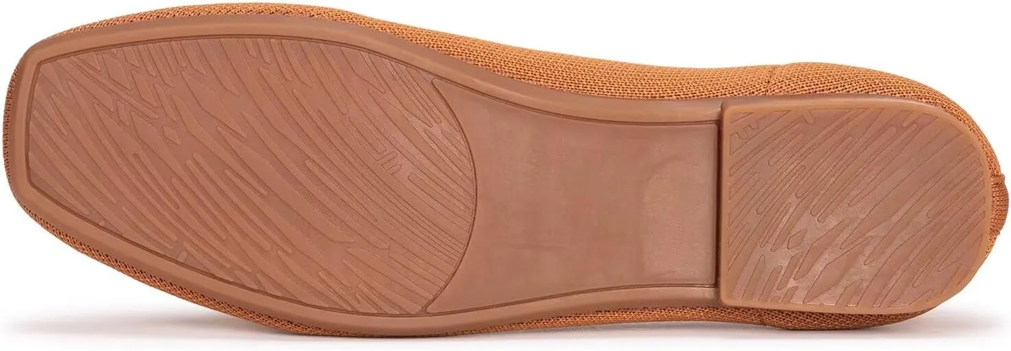 Frank Mully Women's Loafer Flats Square Toe Comfortable Office Work Shoes, Cute Penny Loafer Slip On Walking Driving Shoes