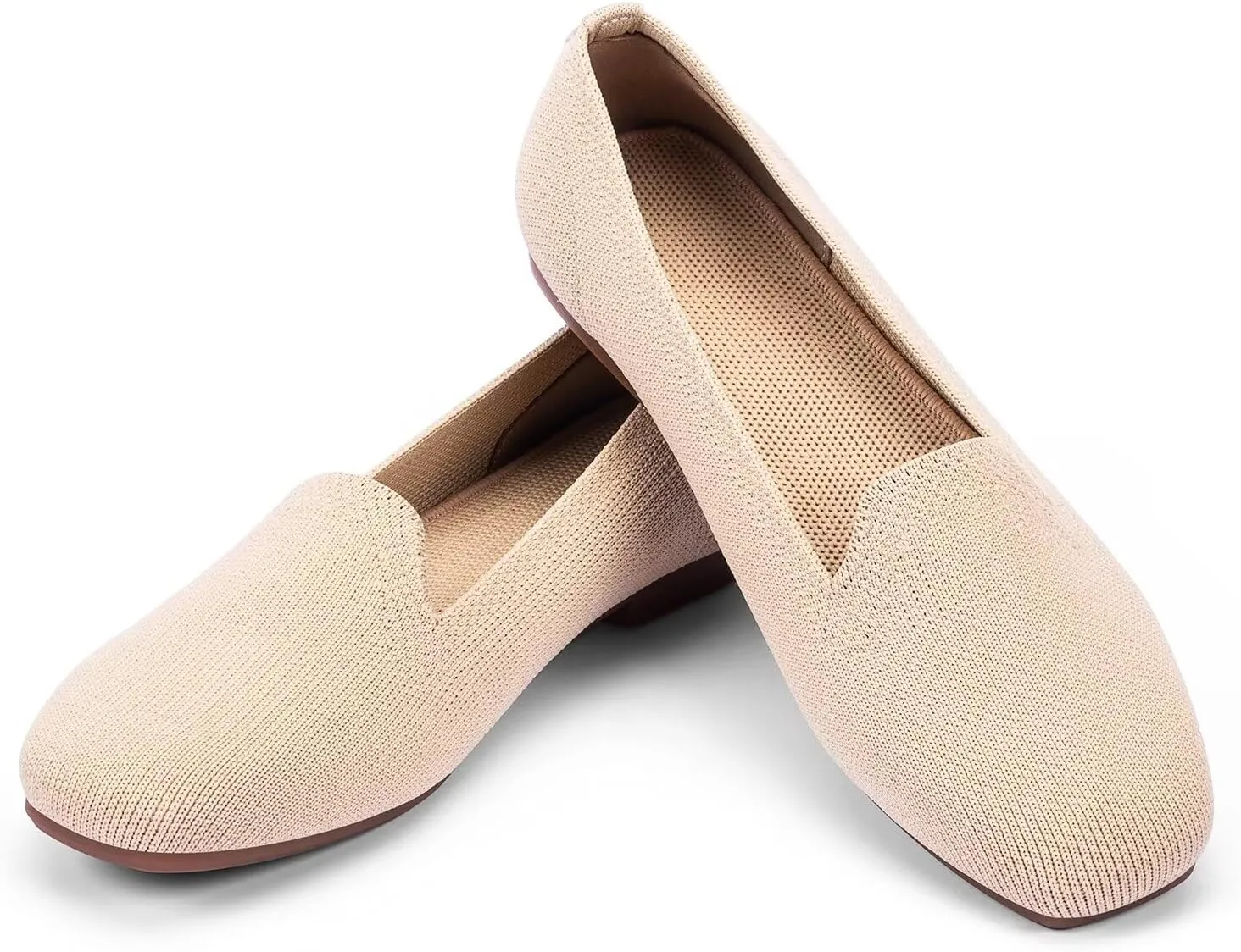 Frank Mully Women's Loafer Flats Square Toe Comfortable Office Work Shoes, Cute Penny Loafer Slip On Walking Driving Shoes