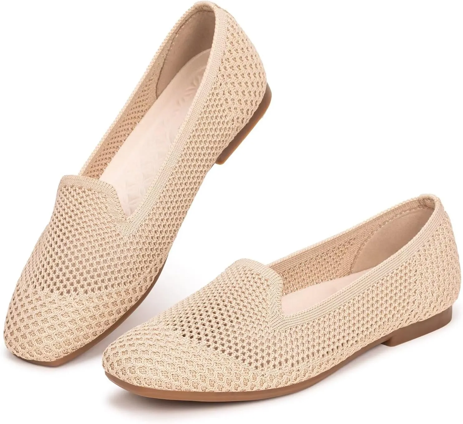Frank Mully Women's Loafer Flats Square Toe Comfortable Office Work Shoes, Cute Penny Loafer Slip On Walking Driving Shoes