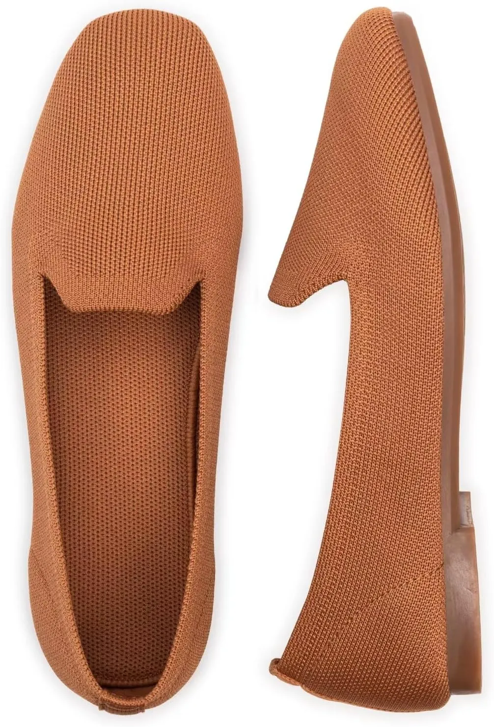 Frank Mully Women's Loafer Flats Square Toe Comfortable Office Work Shoes, Cute Penny Loafer Slip On Walking Driving Shoes