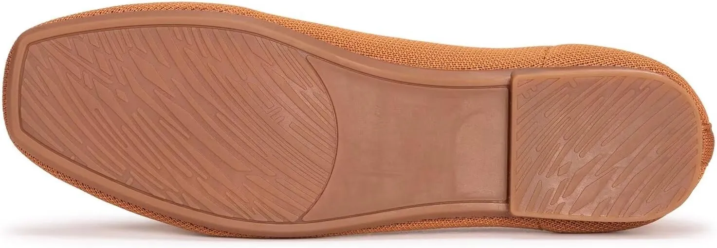 Frank Mully Women's Loafer Flats Square Toe Comfortable Office Work Shoes, Cute Penny Loafer Slip On Walking Driving Shoes