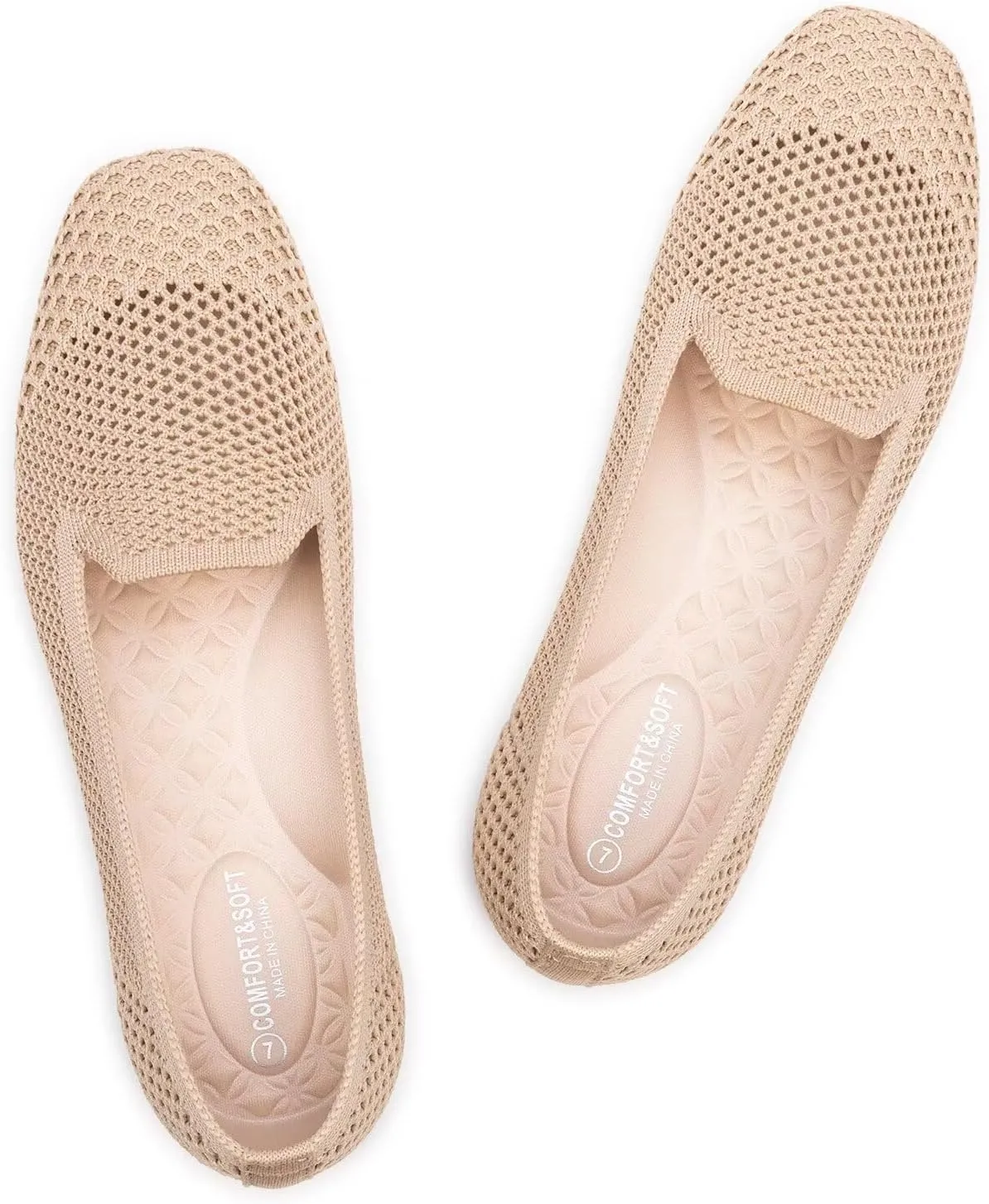 Frank Mully Women's Loafer Flats Square Toe Comfortable Office Work Shoes, Cute Penny Loafer Slip On Walking Driving Shoes