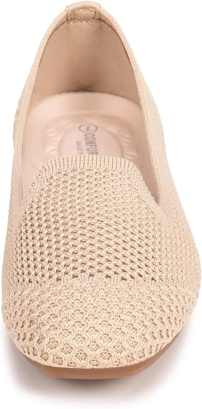 Frank Mully Women's Loafer Flats Square Toe Comfortable Office Work Shoes, Cute Penny Loafer Slip On Walking Driving Shoes