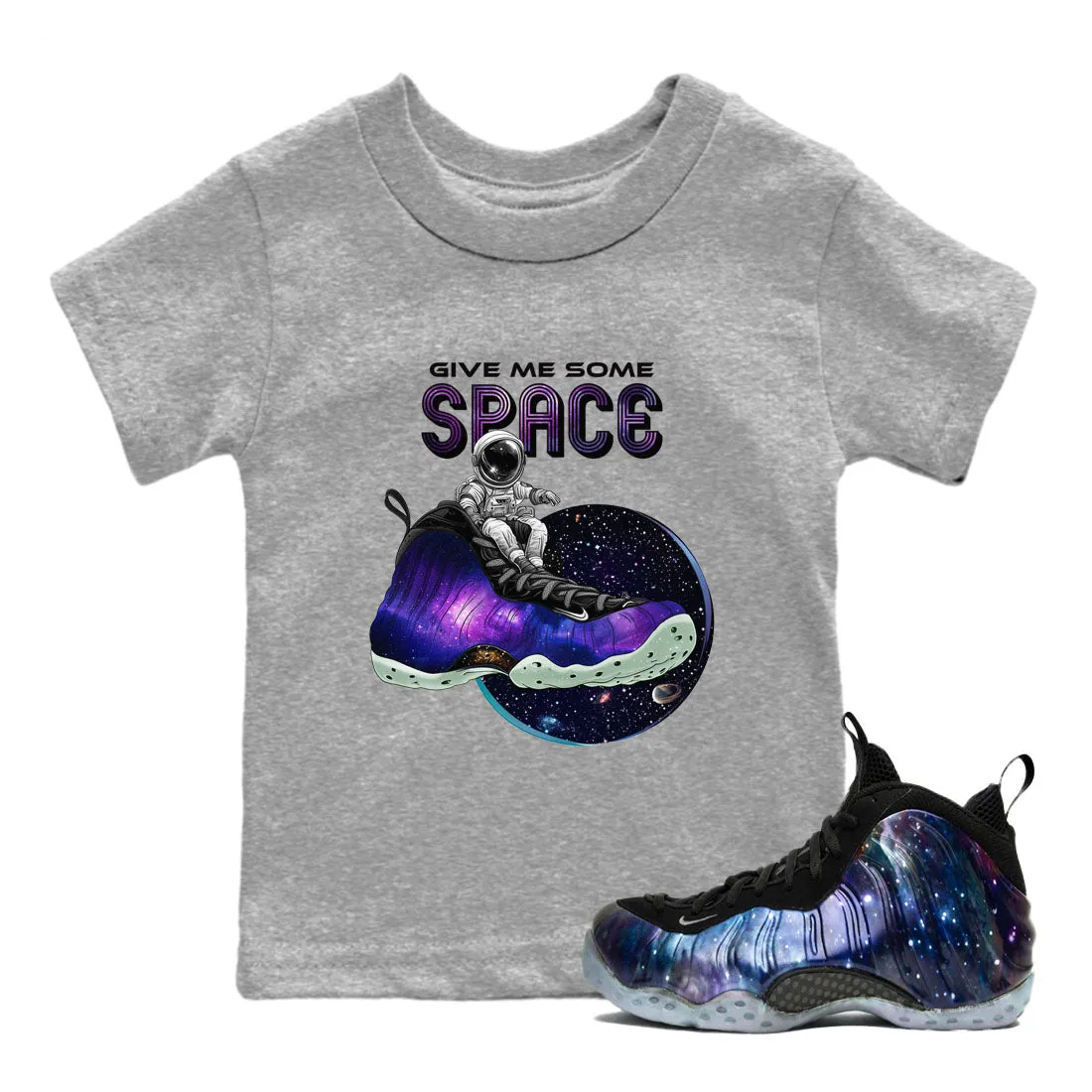Fraud-free Give Foamposite Tees Sneaker SNRT Some - Galaxy Space One Kids Air Me Easy communication