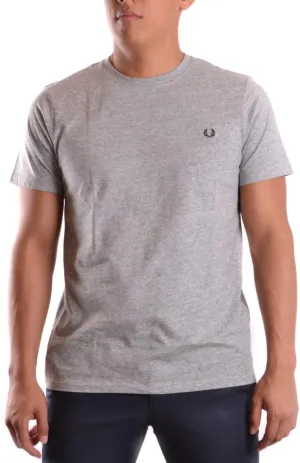 Fred Perry 100% Cotton Crew Neck Gray T-Shirt Small
