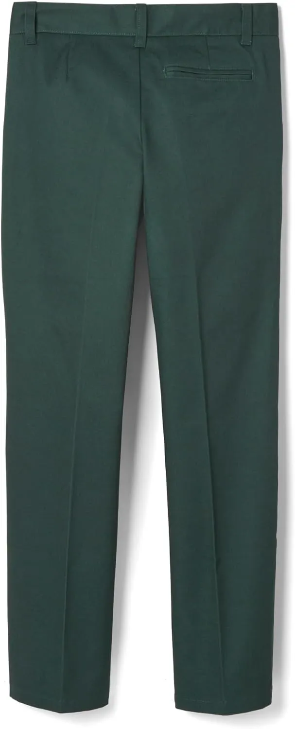 French Toast Boys' Relaxed Fit Twill Pant with Adjustable Waist in Standard Slim and Husky