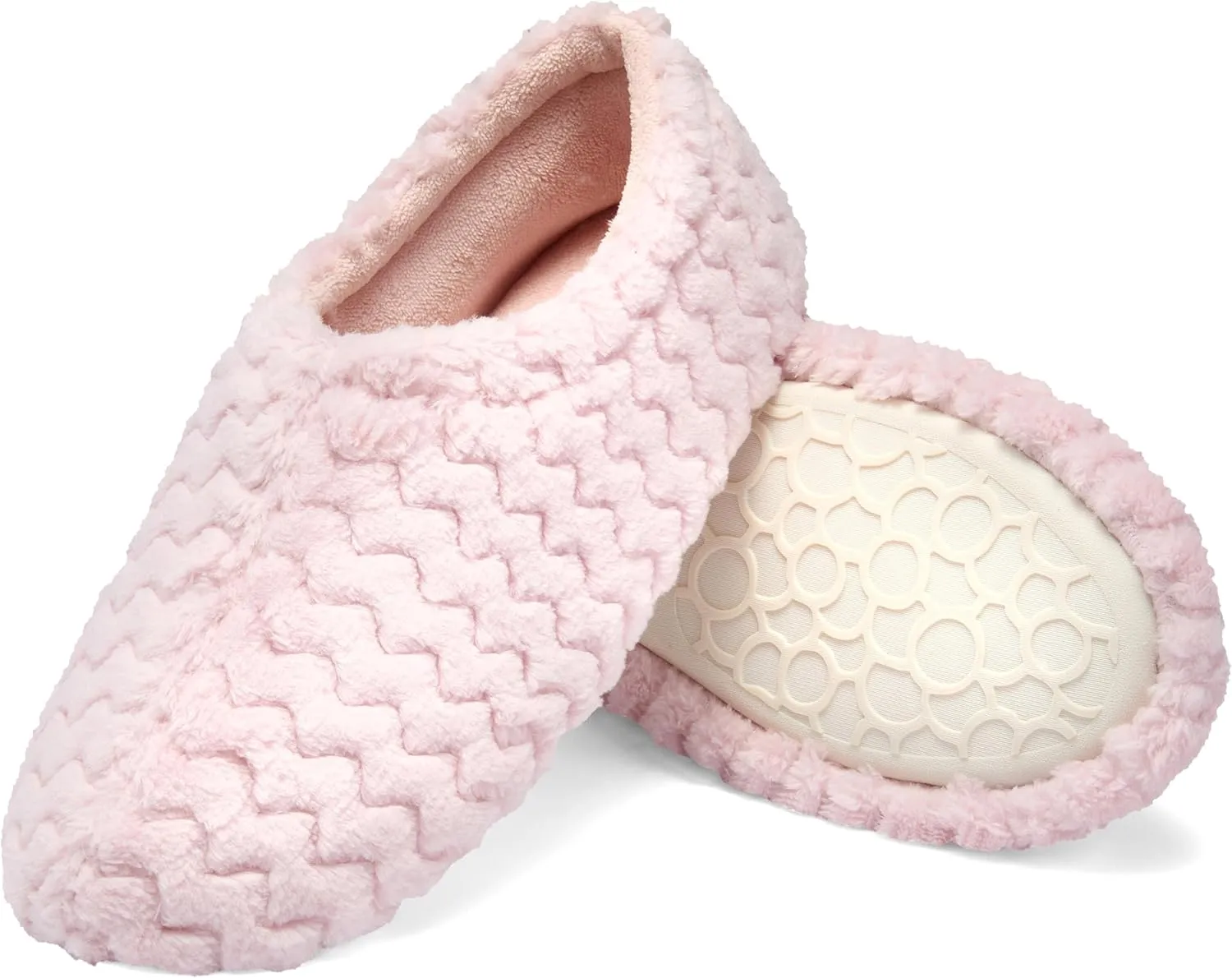 Fruit of the Loom House Slippers For Women, Memory Foam Insole, Indoor Outdoor, Comfy, Chevron
