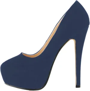 FSJ Women Sexy Round Toe Platform Pumps Stiletto High Heel Slip On Fashion Party Prom Dress Office Formal Shoes Size 4-15 US