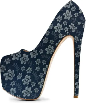 FSJ Women Sexy Round Toe Platform Pumps Stiletto High Heel Slip On Fashion Party Prom Dress Office Formal Shoes Size 4-15 US