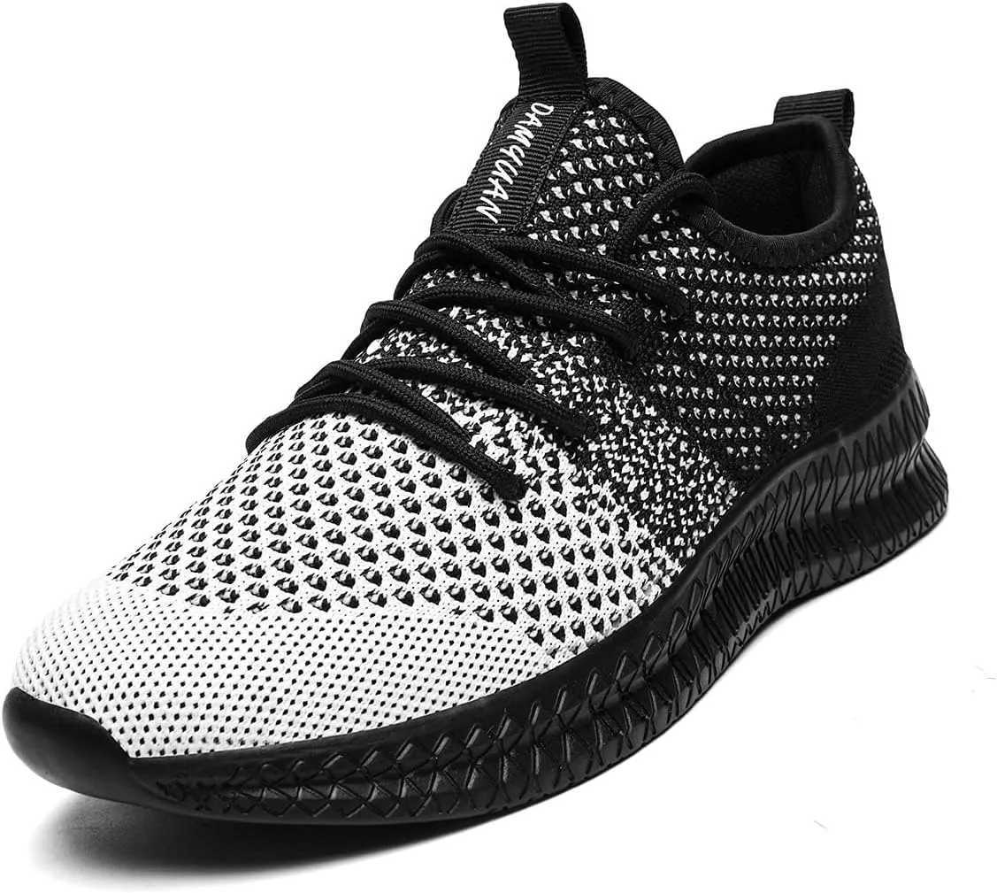 FUJEAK Men Running Shoes Men Casual Breathable Walking Shoes Sport Athletic Sneakers Gym Tennis Slip On Comfortable Lightweight Shoes