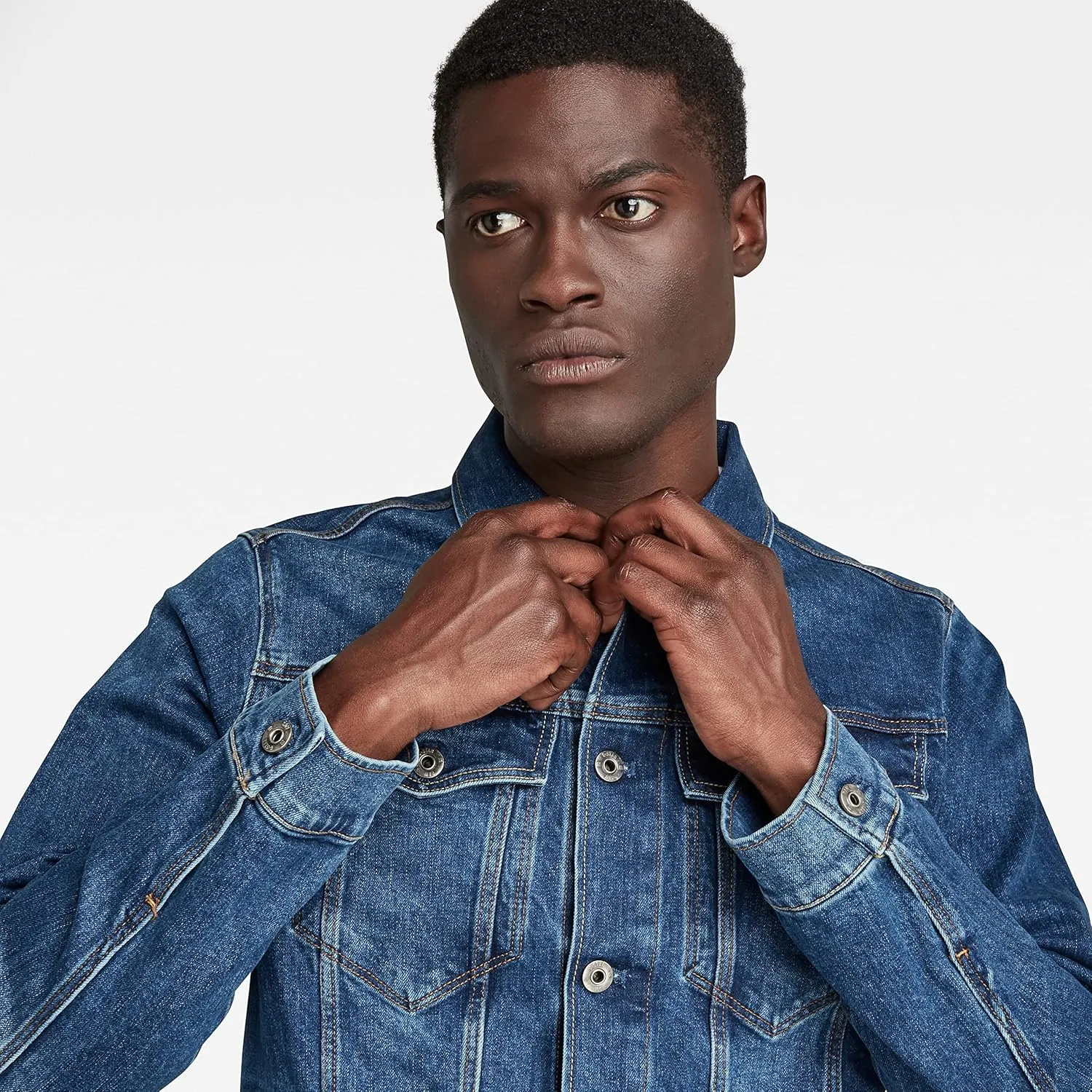 G-STAR Raw Men's 3301 Slim Fit Jean Denim Trucker Jacket-Closeout