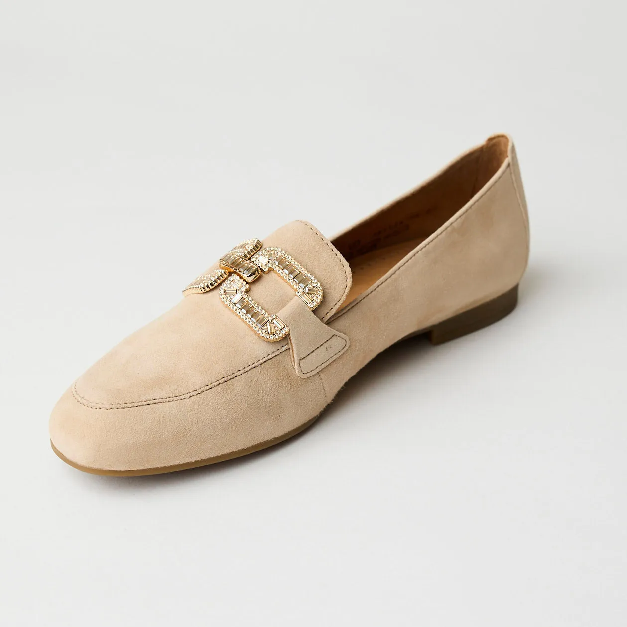Gabor Beige Suede Leather Loafers