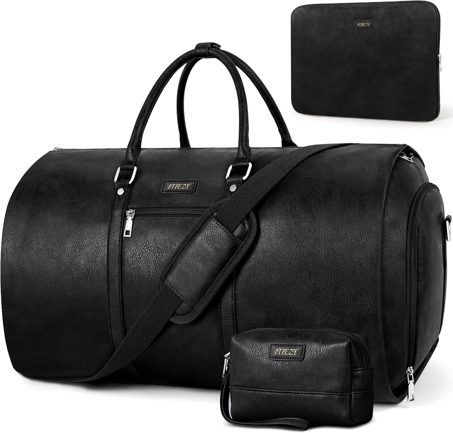 Garment Bag for Travel, Convertible Carry on Garment Duffel Bag for Men 3Pcs Weekender Bag 2 in 1 Hanging Suitcase Suit Bag