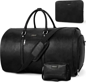 Garment Bag for Travel, Convertible Carry on Garment Duffel Bag for Men 3Pcs Weekender Bag 2 in 1 Hanging Suitcase Suit Bag