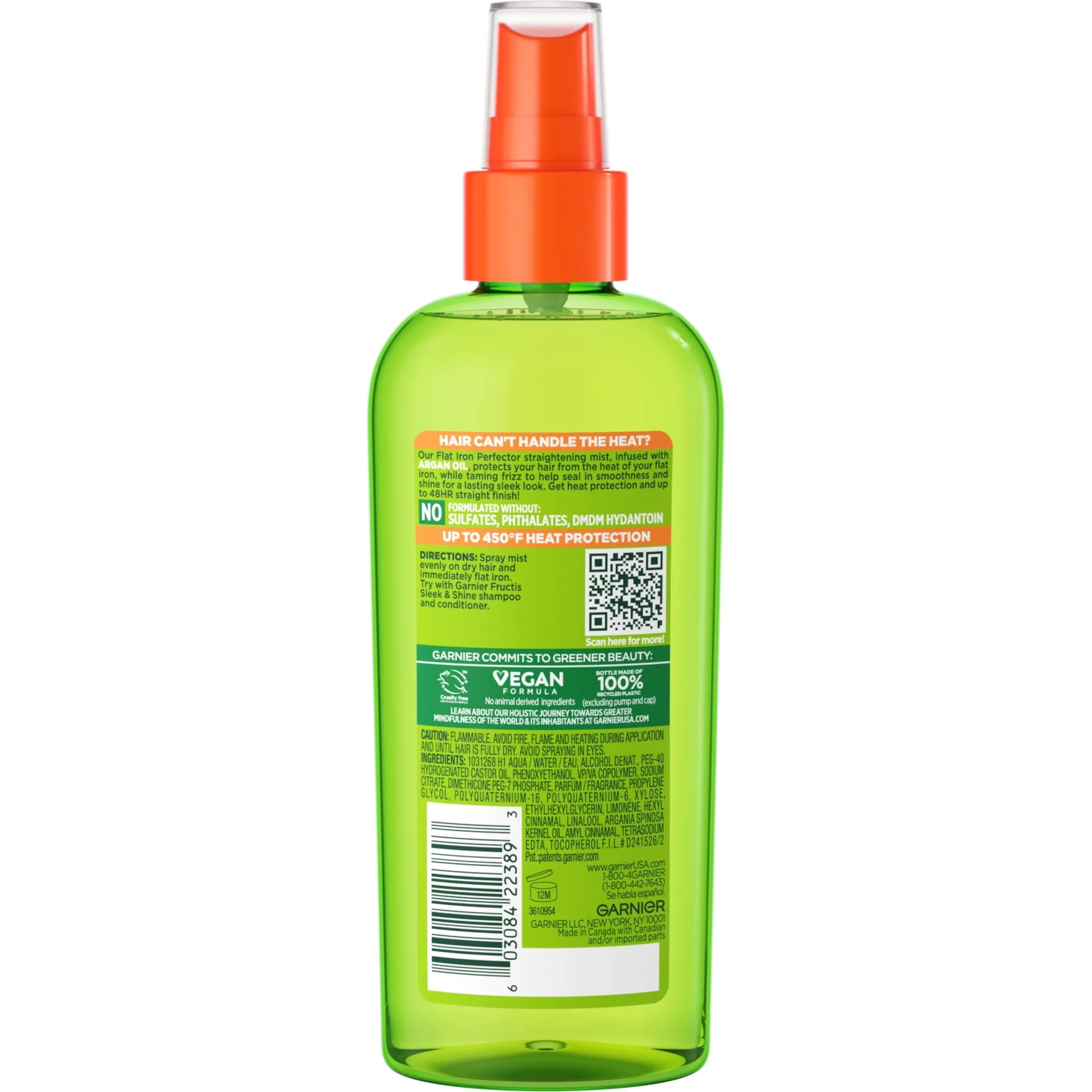 Garnier Fructis Flat Iron Perfector Straightening Mist with Argan Oil, 6 fl oz
