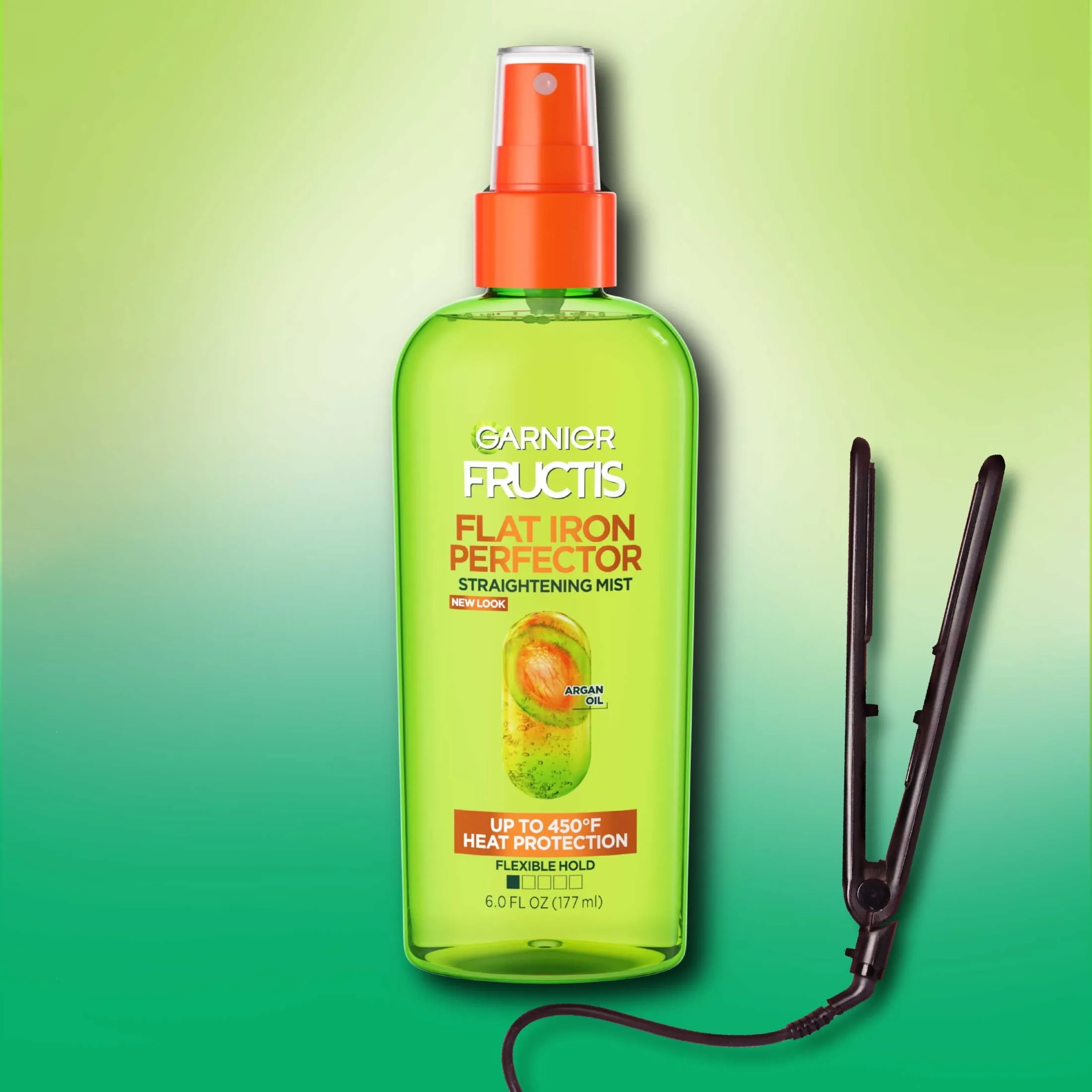 Garnier Fructis Flat Iron Perfector Straightening Mist with Argan Oil, 6 fl oz