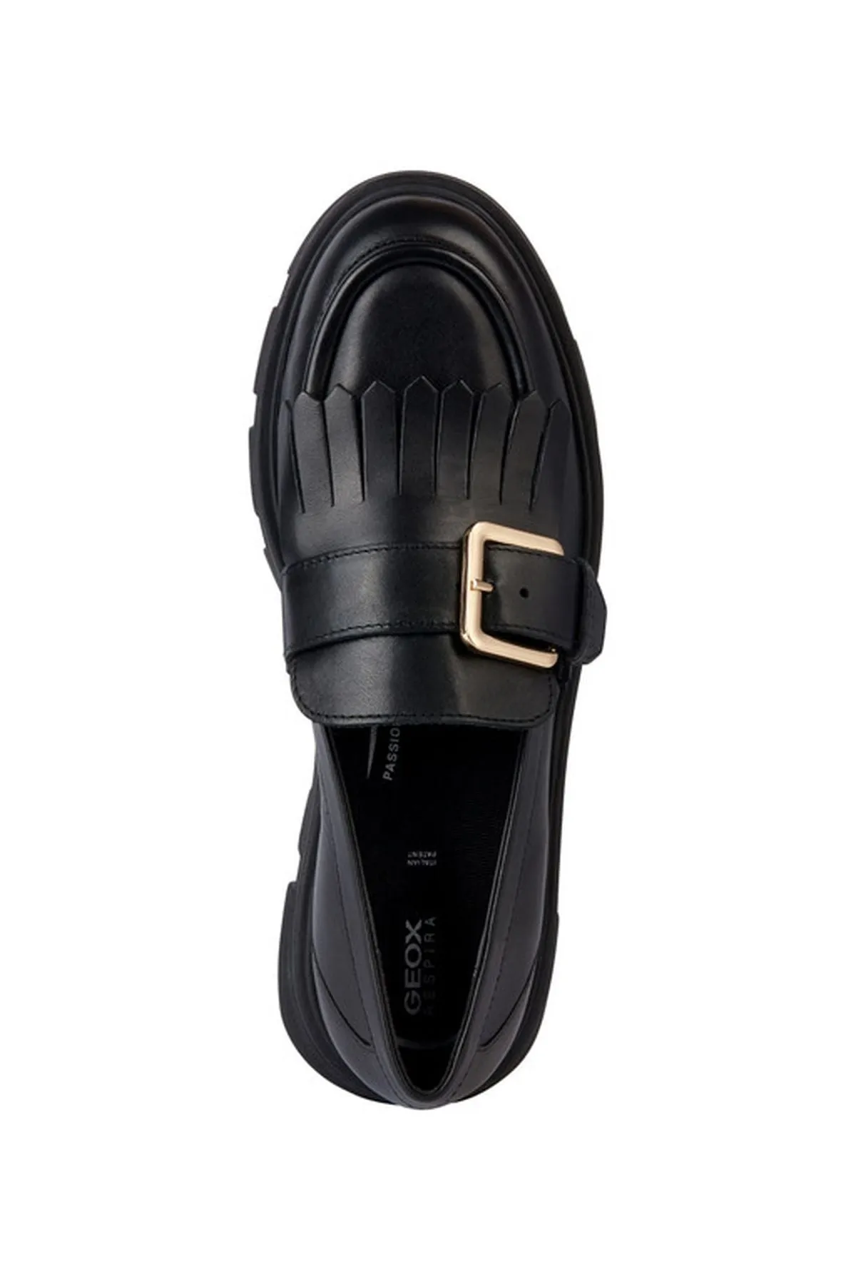 Geox Kadın Siyah Vilde Deri Maskülen Loafer