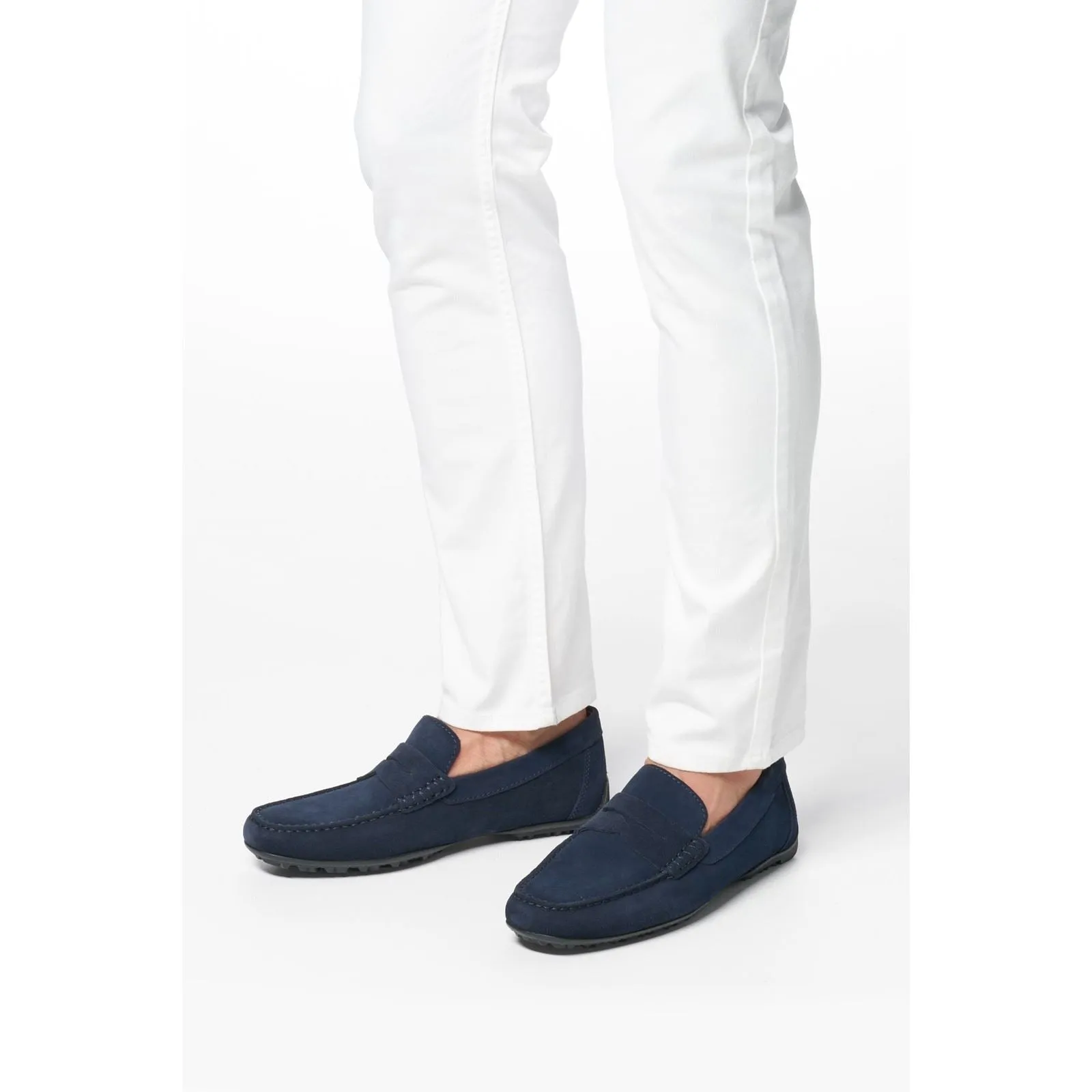 Geox U KOSMOPOLIS   GRIP Leather Men's Navy Loafers