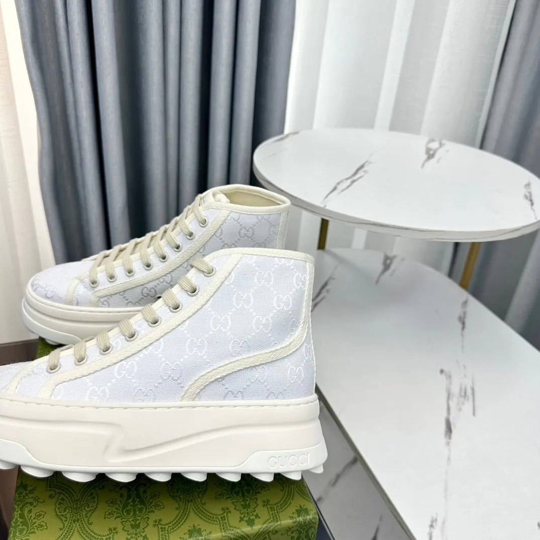 GG FLATFORM Gucci CANVAS BLUE TOP HIGH Bulk pricing SNEAKER PASTEL Artistic