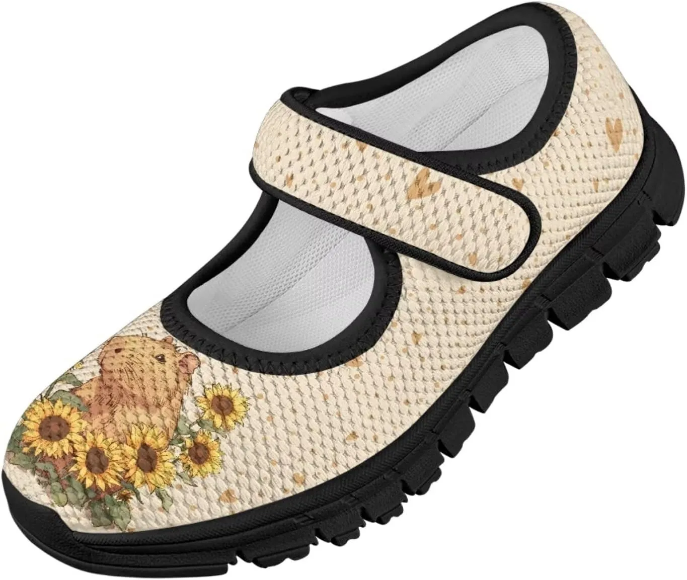 Girls Mary Jane Ballerina Princess Flats Shoes Slip-on School Party Dress Shoes with Hook and Loop
