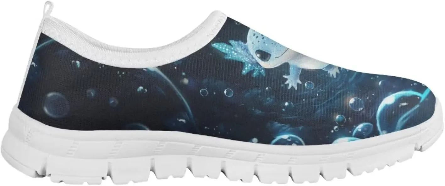 Girls Running Shoes Cute Kids Slip On Sneakers Cartoon Themed Tennis Shoes