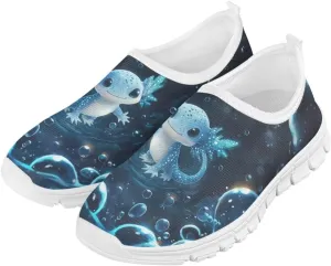 Girls Running Shoes Cute Kids Slip On Sneakers Cartoon Themed Tennis Shoes