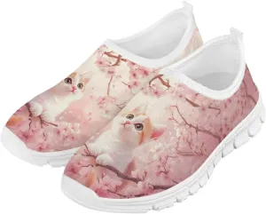 Girls Running Shoes Cute Kids Slip On Sneakers Cartoon Themed Tennis Shoes