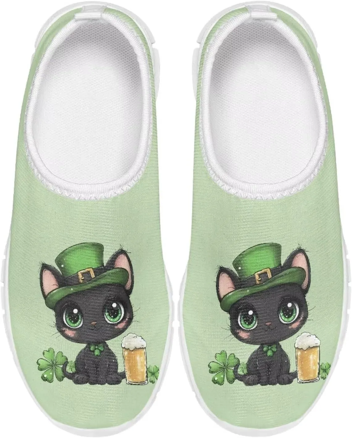 Girls Slip On Tennis Shoes Kids Running Shoes St. Patrick's Day Shoes