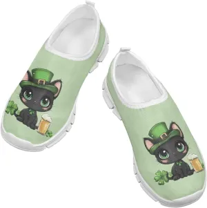 Girls Slip On Tennis Shoes Kids Running Shoes St. Patrick's Day Shoes