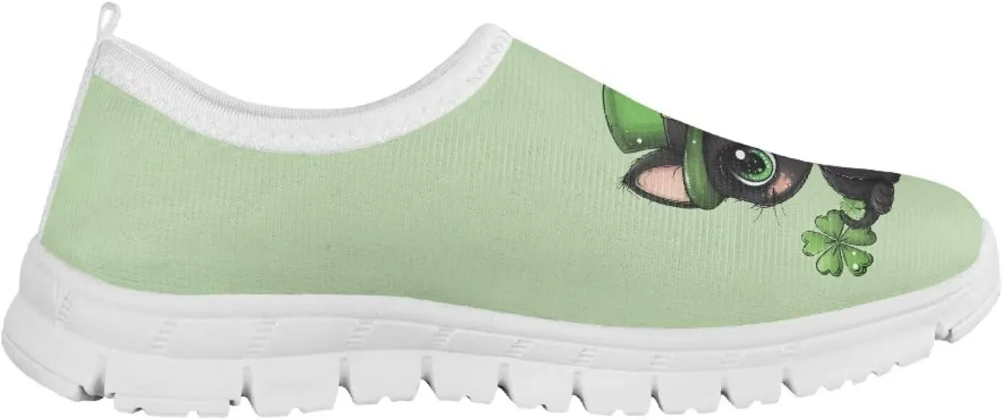 Girls Slip On Tennis Shoes Kids Running Shoes St. Patrick's Day Shoes