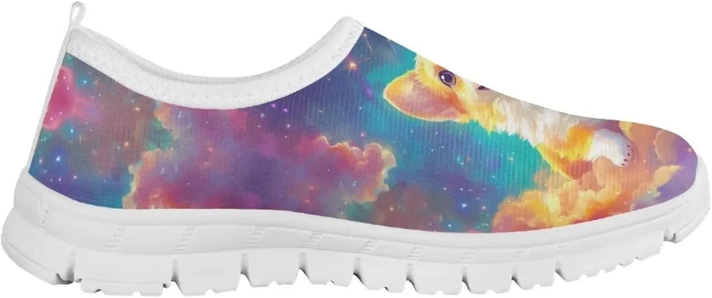 Girls Tennis Shoes Cute Little Kid Slip On Sneakers School Running Shoes