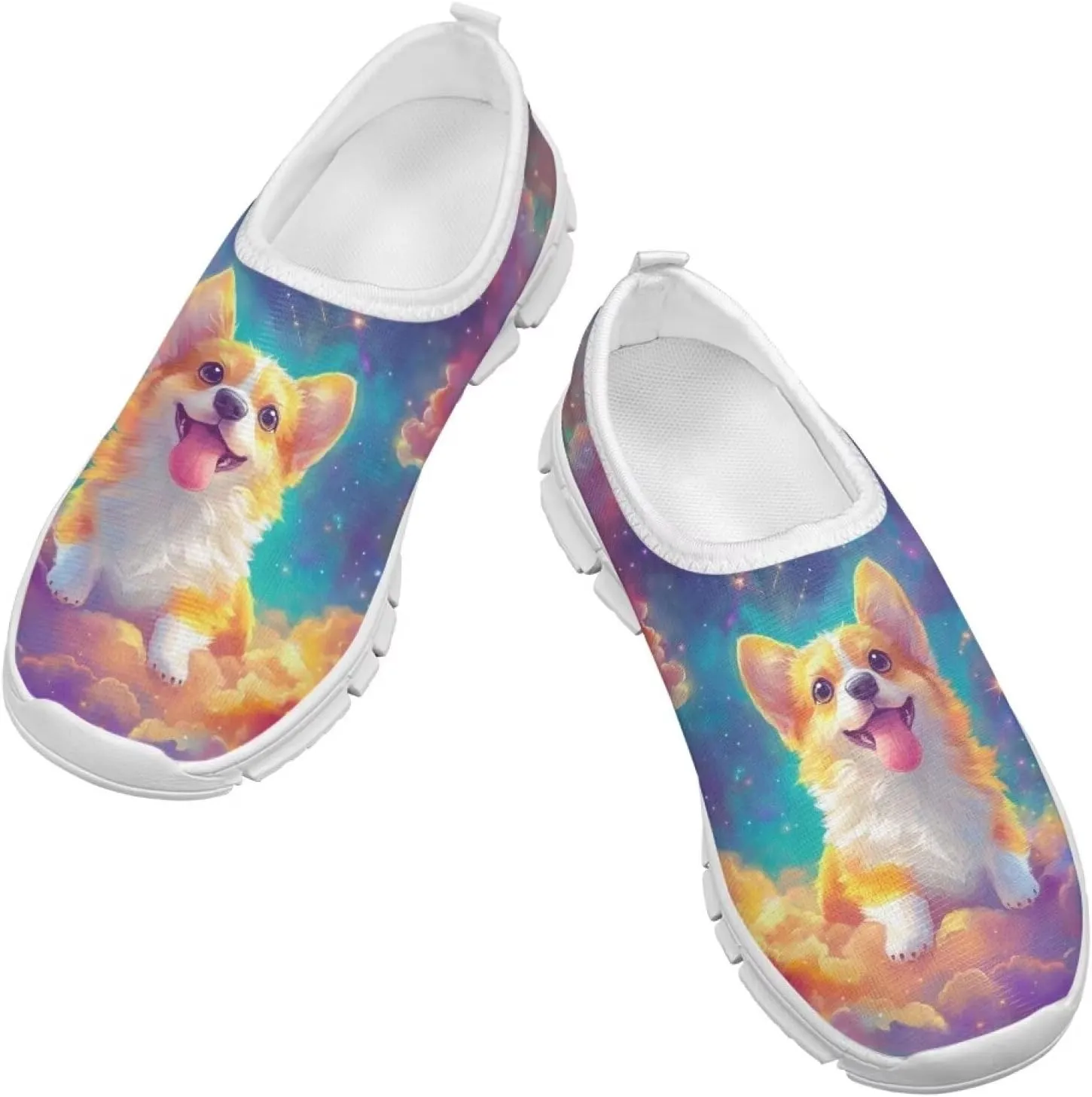 Girls Tennis Shoes Cute Little Kid Slip On Sneakers School Running Shoes