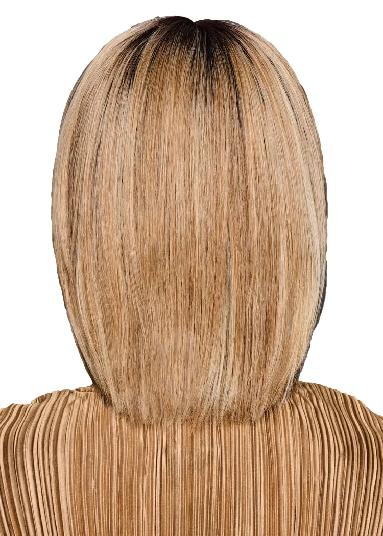 Glam Era Shoulder-Length Bob Wig, Sleek and Trendy With Center Part, Average Cap - GF14-22SS Wheat